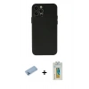 MARSİLYAN™- iPhone 12 Pro Max Kılıf Atlas Minimal Prime - Siyah Polymer Nano Ekran Koruyucu + Shine Kamera Lens Koruma Cam - MI