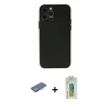 MARSİLYAN™- iPhone 12 Pro Max Kılıf Atlas Minimal Prime - Siyah Polymer Nano Ekran Koruyucu + Renkli Kamera Lens Koruma Cam - YL