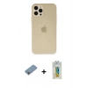 MARSİLYAN™- iPhone 12 Pro Max Kılıf Atlas Minimal Prime - Siyah Polymer Nano Ekran Koruyucu + Shine Kamera Lens Koruma Cam - GI
