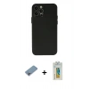 MARSİLYAN™- iPhone 12 Pro Max Kılıf Atlas Minimal Prime - Siyah Polymer Nano Ekran Koruyucu + Shine Kamera Lens Koruma Cam - GI