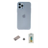 MARSİLYAN™- iPhone 12 Pro Max Kılıf Atlas Minimal Prime - Siyah Polymer Nano Ekran Koruyucu + Shine Kamera Lens Koruma Cam - SABE