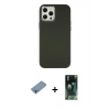 MARSİLYAN™- iPhone 12 Pro Max Kılıf Çekirdek Çizgi - Şeffaf 360 Full Body Arka Koruyucu + Shine Kamera Lens Koruma Cam - GI