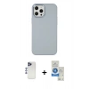 MARSİLYAN™- iPhone 12 Pro Max Kılıf Çekirdek Çizgi - Şeffaf Royal Nano Ekran Koruyucu + Shine Kamera Lens - LT
