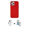 MARSİLYAN™- iPhone 12 Pro Max Kılıf Çekirdek Çizgi - Şeffaf Royal Nano Ekran Koruyucu + Shine Kamera Lens - LT