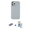 MARSİLYAN™- iPhone 12 Pro Max Kılıf Çekirdek Çizgi - Şeffaf Royal Nano Ekran Koruyucu + Renkli Kamera Lens Koruma Cam - MI