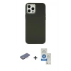 MARSİLYAN™- iPhone 12 Pro Max Kılıf Çekirdek Çizgi - Şeffaf Royal Nano Ekran Koruyucu + Renkli Kamera Lens Koruma Cam - MI