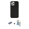 MARSİLYAN™- iPhone 12 Pro Max Kılıf Çekirdek Çizgi - Şeffaf Royal Nano Ekran Koruyucu + Renkli Kamera Lens Koruma Cam - MI