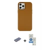 MARSİLYAN™- iPhone 12 Pro Max Kılıf Çekirdek Çizgi - Şeffaf Royal Nano Ekran Koruyucu + Renkli Kamera Lens Koruma Cam - MI