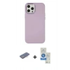 MARSİLYAN™- iPhone 12 Pro Max Kılıf Çekirdek Çizgi - Şeffaf Royal Nano Ekran Koruyucu + Renkli Kamera Lens Koruma Cam - MI
