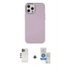 MARSİLYAN™- iPhone 12 Pro Max Kılıf Çekirdek Çizgi - Şeffaf Royal Nano Ekran Koruyucu + Shine Kamera Lens - GD