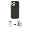 MARSİLYAN™- iPhone 12 Pro Max Kılıf Çekirdek Çizgi - Şeffaf Royal Nano Ekran Koruyucu + Shine Kamera Lens - GD