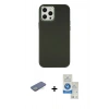 MARSİLYAN™- iPhone 12 Pro Max Kılıf Çekirdek Çizgi - Şeffaf Royal Nano Ekran Koruyucu + Renkli Kamera Lens Koruma Cam - YL