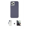 MARSİLYAN™- iPhone 12 Pro Max Kılıf Çekirdek Çizgi - Şeffaf Temperli Cam Ekran Koruyucu + Shine Kamera Lens - LT