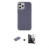 MARSİLYAN™- iPhone 12 Pro Max Kılıf Çekirdek Çizgi - Şeffaf Temperli Cam Ekran Koruyucu + Renkli Kamera Lens Koruma Cam - MI
