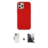 MARSİLYAN™- iPhone 12 Pro Max Kılıf Çekirdek Çizgi - Şeffaf Temperli Cam Ekran Koruyucu + Shine Kamera Lens - GD
