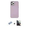 MARSİLYAN™- iPhone 12 Pro Max Kılıf Çekirdek Çizgi - Şeffaf Temperli Cam Ekran Koruyucu + Shine Kamera Lens Koruma Cam - MI