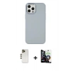 MARSİLYAN™- iPhone 12 Pro Max Kılıf Çekirdek Çizgi - Şeffaf Temperli Cam Ekran Koruyucu + Shine Kamera Lens - GD