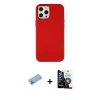 MARSİLYAN™- iPhone 12 Pro Max Kılıf Çekirdek Çizgi - Şeffaf Temperli Cam Ekran Koruyucu + Shine Kamera Lens Koruma Cam - MI