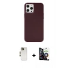 MARSİLYAN™- iPhone 12 Pro Max Kılıf Çekirdek Çizgi - Şeffaf Temperli Cam Ekran Koruyucu + Shine Kamera Lens - GD
