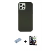 MARSİLYAN™- iPhone 12 Pro Max Kılıf Çekirdek Çizgi - Şeffaf Temperli Cam Ekran Koruyucu + Shine Kamera Lens Koruma Cam - MI