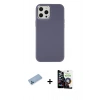 MARSİLYAN™- iPhone 12 Pro Max Kılıf Çekirdek Çizgi - Şeffaf Temperli Cam Ekran Koruyucu + Shine Kamera Lens Koruma Cam - MI