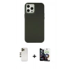 MARSİLYAN™- iPhone 12 Pro Max Kılıf Çekirdek Çizgi - Şeffaf Temperli Cam Ekran Koruyucu + Shine Kamera Lens - GD