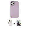 MARSİLYAN™- iPhone 12 Pro Max Kılıf Çekirdek Çizgi - Şeffaf Temperli Cam Ekran Koruyucu + Shine Kamera Lens - GD