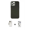 MARSİLYAN™- iPhone 12 Pro Max Kılıf Çekirdek Çizgi - Şeffaf Uv Polymer Nano Ekran Koruyucu + Shine Kamera Lens - GD