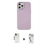 MARSİLYAN™- iPhone 12 Pro Max Kılıf Çekirdek Çizgi - Şeffaf Uv Polymer Nano Ekran Koruyucu + Shine Kamera Lens - GD