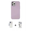 MARSİLYAN™- iPhone 12 Pro Max Kılıf Çekirdek Çizgi - Şeffaf Uv Polymer Nano Ekran Koruyucu + Shine Kamera Lens - LT