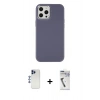 MARSİLYAN™- iPhone 12 Pro Max Kılıf Çekirdek Çizgi - Şeffaf Uv Polymer Nano Ekran Koruyucu + Shine Kamera Lens - LT