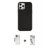 MARSİLYAN™- iPhone 12 Pro Max Kılıf Çekirdek Çizgi - Şeffaf Uv Polymer Nano Ekran Koruyucu + Shine Kamera Lens - LT