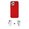 MARSİLYAN™- iPhone 12 Pro Max Kılıf Çekirdek Çizgi - Şeffaf Uv Polymer Nano Ekran Koruyucu + Shine Kamera Lens - GD