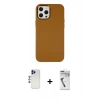 MARSİLYAN™- iPhone 12 Pro Max Kılıf Çekirdek Çizgi - Şeffaf Uv Polymer Nano Ekran Koruyucu + Shine Kamera Lens - LT