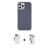 MARSİLYAN™- iPhone 12 Pro Max Kılıf Çekirdek Çizgi - Şeffaf Uv Polymer Nano Ekran Koruyucu + Shine Kamera Lens - GD