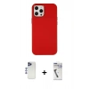 MARSİLYAN™- iPhone 12 Pro Max Kılıf Çekirdek Çizgi - Şeffaf Uv Polymer Nano Ekran Koruyucu + Shine Kamera Lens - LT