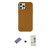 MARSİLYAN™- iPhone 12 Pro Max Kılıf Çekirdek Çizgi - Siyah 20D Premium Cam Ekran Koruyucu + Metal Kamera Lens Koruma Cam - GD
