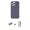 MARSİLYAN™- iPhone 12 Pro Max Kılıf Çekirdek Çizgi - Siyah 20D Premium Cam Ekran Koruyucu + Renkli Kamera Lens Koruma Cam - PE