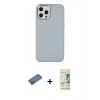 MARSİLYAN™- iPhone 12 Pro Max Kılıf Çekirdek Çizgi - Siyah 20D Premium Cam Ekran Koruyucu + Shine Kamera Lens Koruma Cam - GD