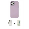 MARSİLYAN™- iPhone 12 Pro Max Kılıf Çekirdek Çizgi - Siyah 20D Premium Cam Ekran Koruyucu + Shine Kamera Lens - GD