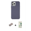MARSİLYAN™- iPhone 12 Pro Max Kılıf Çekirdek Çizgi - Siyah 20D Premium Cam Ekran Koruyucu + Shine Kamera Lens Koruma Cam - SABE