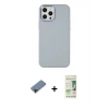 MARSİLYAN™- iPhone 12 Pro Max Kılıf Çekirdek Çizgi - Siyah 20D Premium Cam Ekran Koruyucu + Shine Kamera Lens Koruma Cam - SH