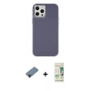 MARSİLYAN™- iPhone 12 Pro Max Kılıf Çekirdek Çizgi - Siyah 20D Premium Cam Ekran Koruyucu + Shine Kamera Lens Koruma Cam - SH