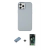 MARSİLYAN™- iPhone 12 Pro Max Kılıf Çekirdek Çizgi - Siyah 360 Mat Full Body Arka Koruyucu + Shine Kamera Lens Koruma Cam - GS