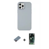 MARSİLYAN™- iPhone 12 Pro Max Kılıf Çekirdek Çizgi - Siyah 360 Mat Full Body Arka Koruyucu + Metal Kamera Lens Koruma Cam - KI
