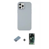 MARSİLYAN™- iPhone 12 Pro Max Kılıf Çekirdek Çizgi - Siyah 360 Mat Full Body Arka Koruyucu + Shine Kamera Lens Koruma Cam - GI