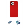 MARSİLYAN™- iPhone 12 Pro Max Kılıf Çekirdek Çizgi - Siyah 3D Antistatik Seramik Nano Ekran Koruyucu + Shine Kamera Lens Koruma Cam - GD
