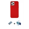MARSİLYAN™- iPhone 12 Pro Max Kılıf Çekirdek Çizgi - Siyah 3D Antistatik Seramik Nano Ekran Koruyucu + Shine Kamera Lens Koruma Cam - GI