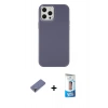 MARSİLYAN™- iPhone 12 Pro Max Kılıf Çekirdek Çizgi - Siyah 5D Eko Cam Ekran Koruyucu + Metal Kamera Lens Koruma Cam - GD
