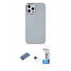 MARSİLYAN™- iPhone 12 Pro Max Kılıf Çekirdek Çizgi - Siyah 5D Eko Cam Ekran Koruyucu + Shine Kamera Lens Koruma Cam - GD